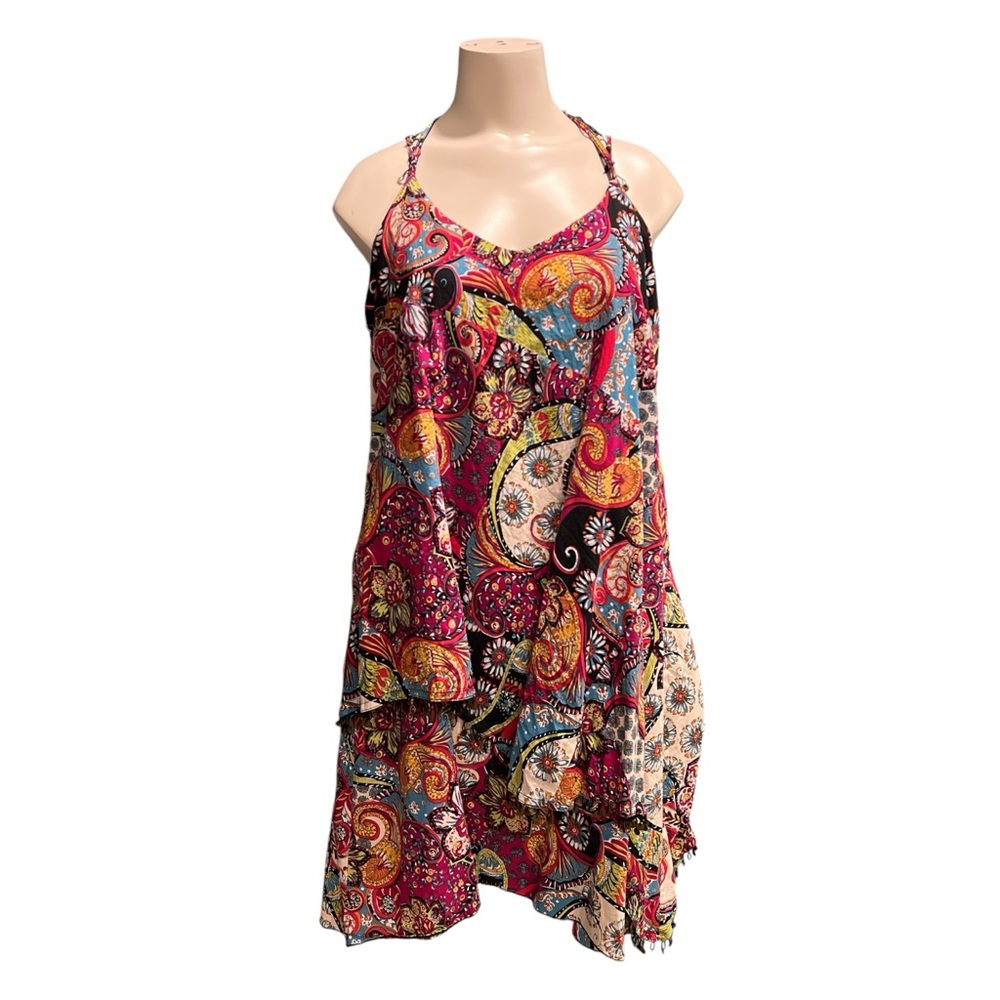 Allen Schwartz Prive Mini Dress Floral Paisley Size Medium